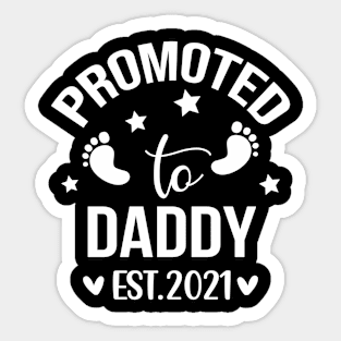 Promoted To Daddy Est 2021 Pregnancy Announcement Family Sticker